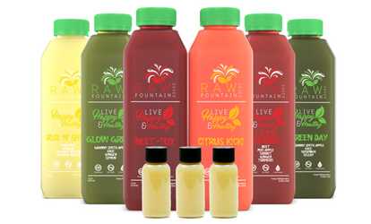 Juice Cleanse Detox - Cold Pressed Fresh by Raw Fountain - 1 3 5 7 Day