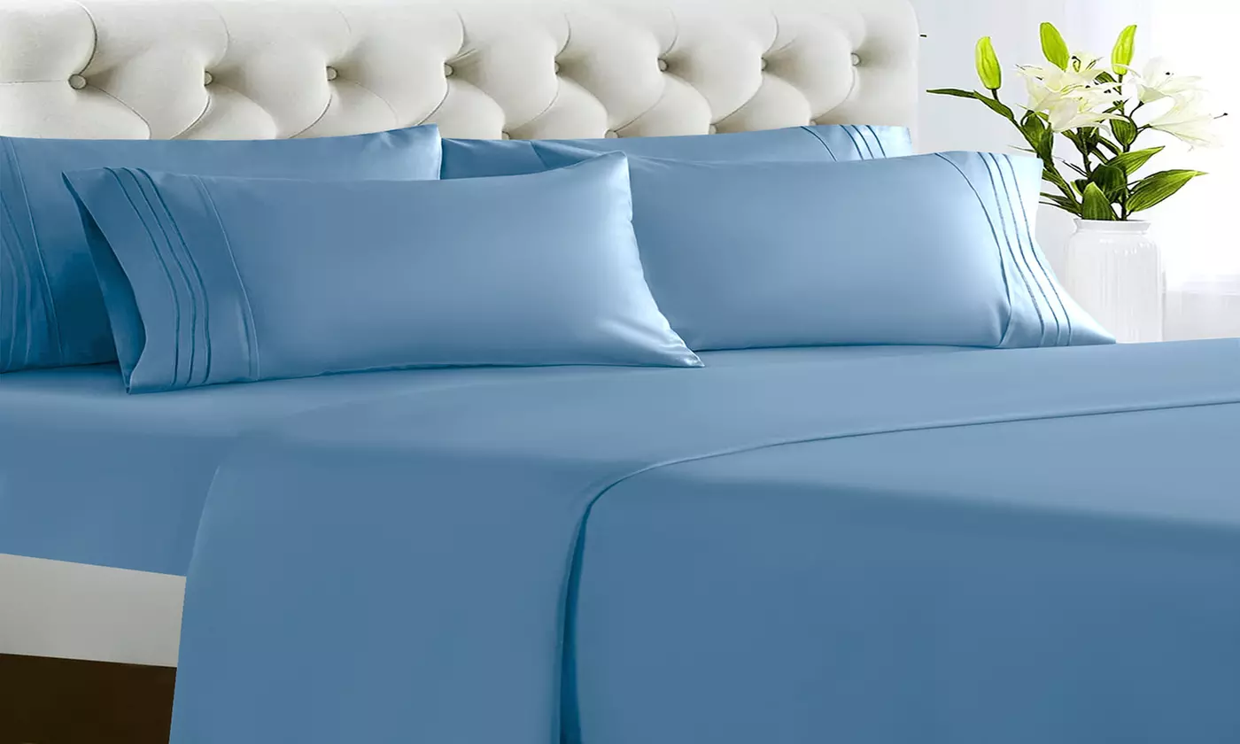 Lux Decor 1800 Egyptian Comfort 6-piece Deep Pocket Bed Sheet Set (14 Colors) - Primary Image