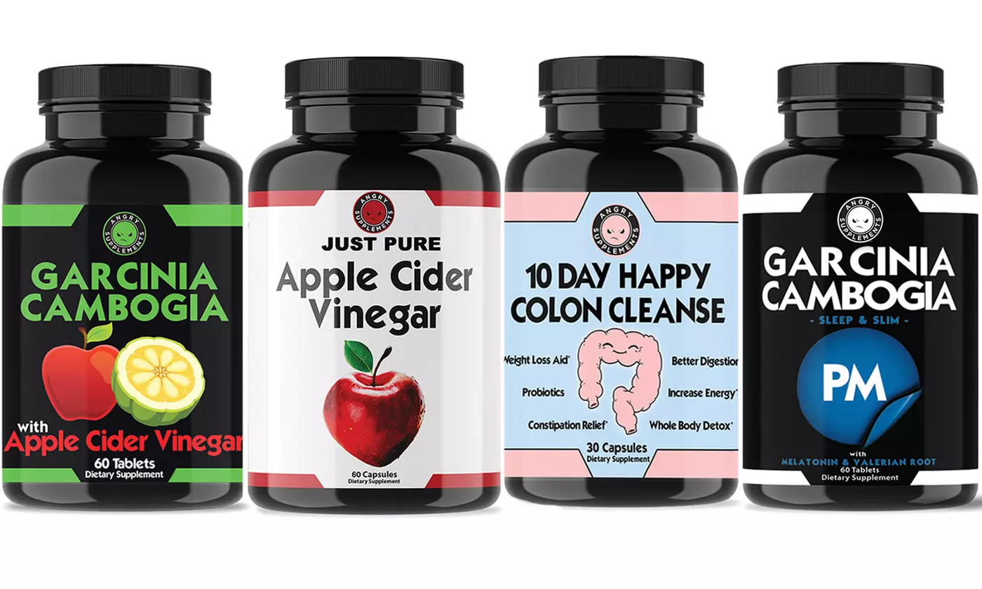 Garcinia ACV, Pure Apple Cider Vinegar, 10 Day Happy Colon Cleanse, Garcinia PM - Primary Image