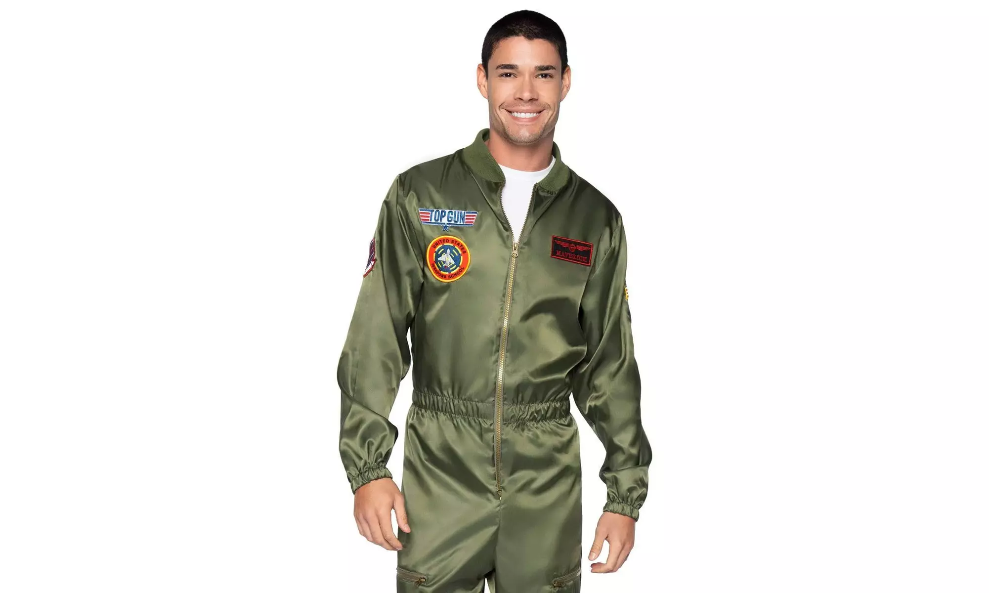 Leg Avenue Men's Top Gun Costume Parachute Flight Suit - Primary Image