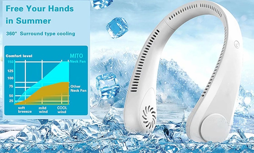 Up To 35% Off on 2 Pack Portable Neck Fan Hand... | Groupon Goods