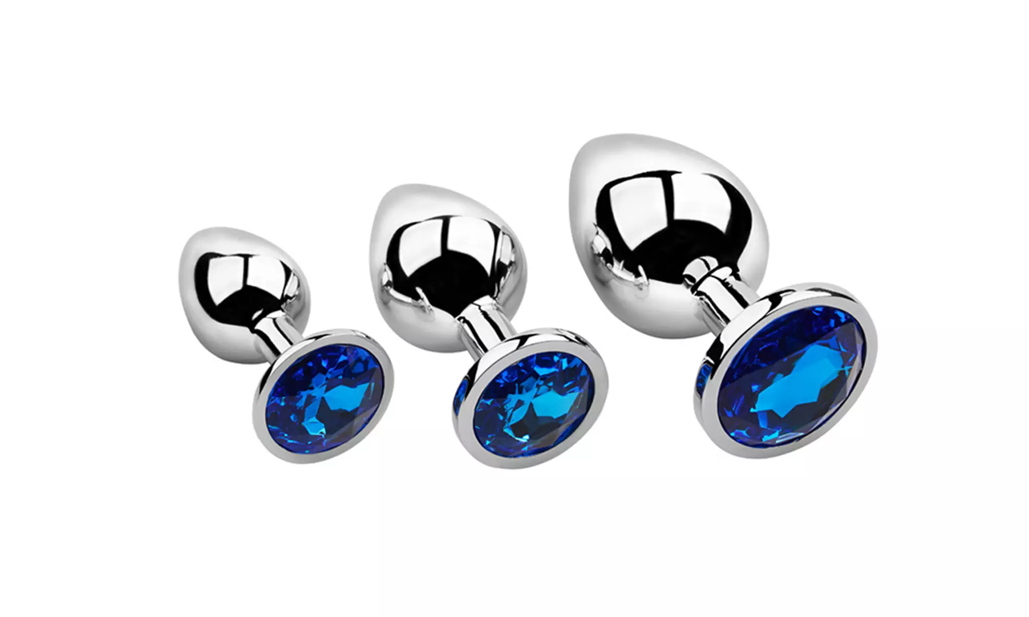 3 Pcs Jewelry Massager Anal Plug - Second Medium