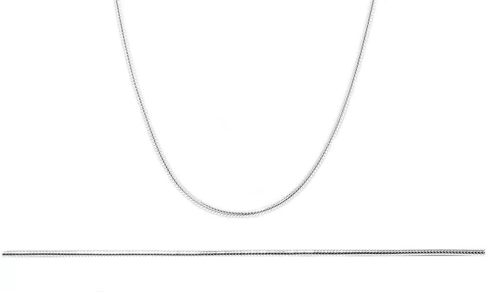 Solid Italian Snake Chain in Sterling Silver  - Primary Image