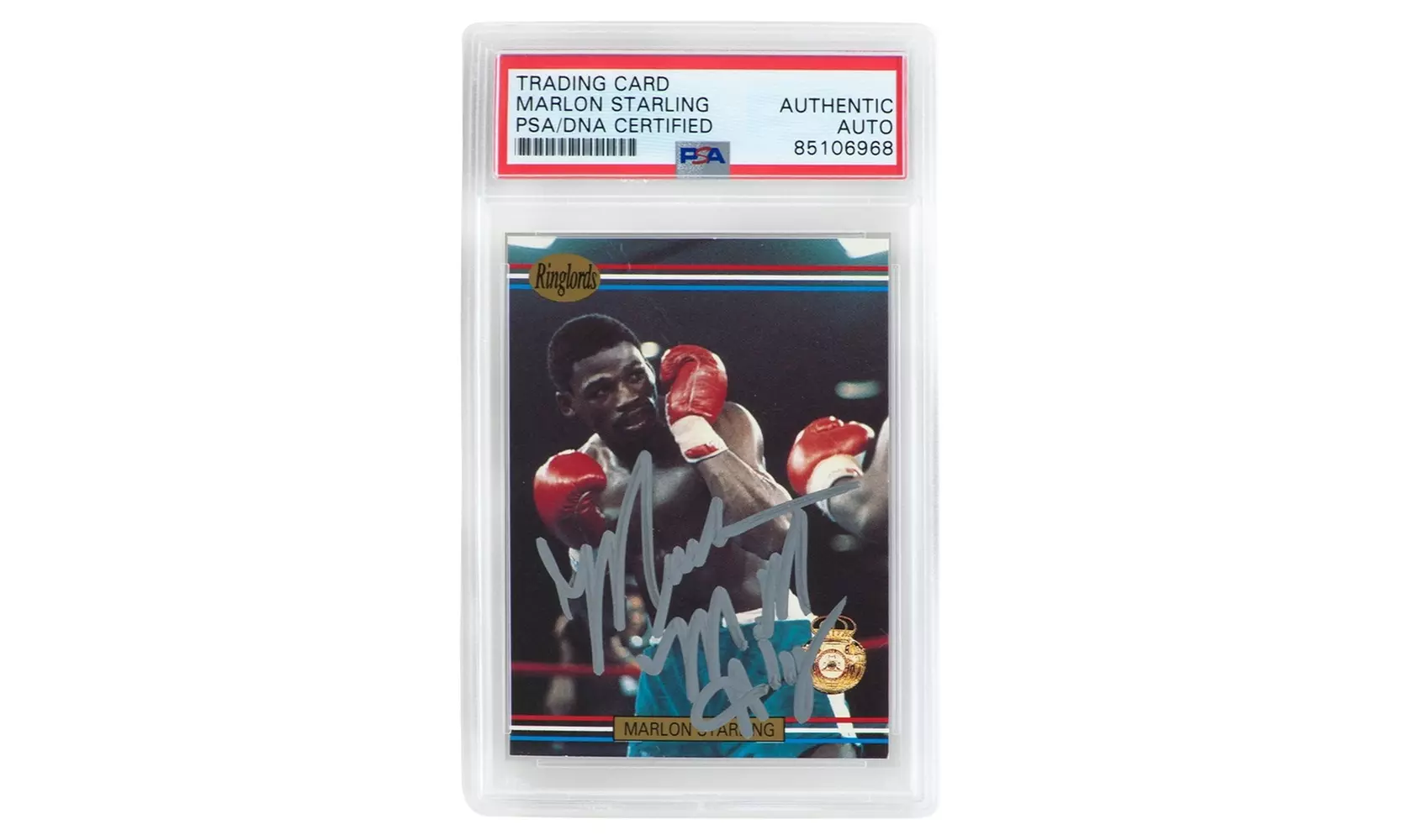 Marlon Starling Signed 1991 Ringlords Boxing Trading Card #28 - (PSA)
