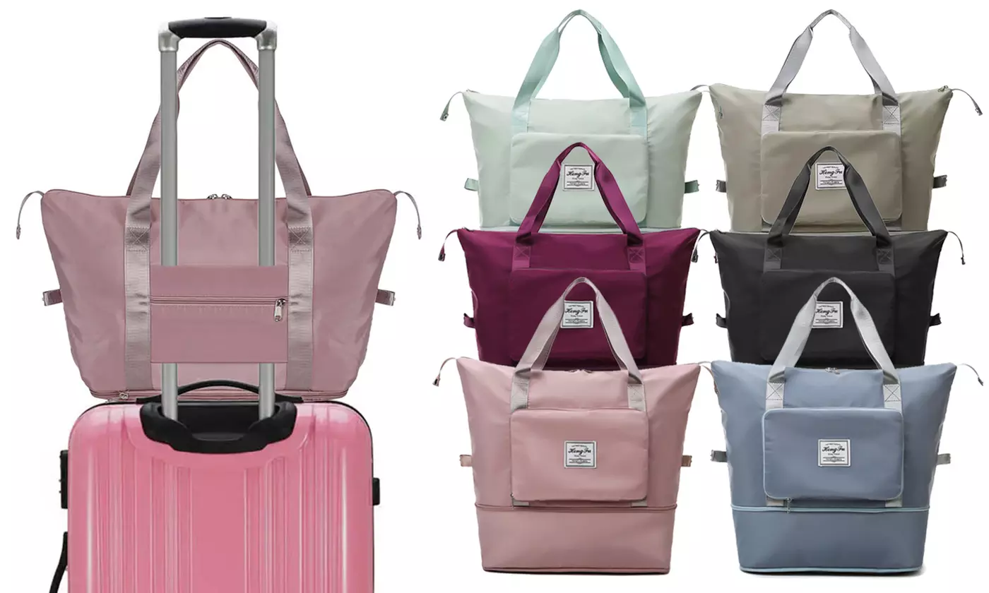 Waterproof Travel Duffle Bag Expandable Large Capacity Folding Travel Bag - Primary Image