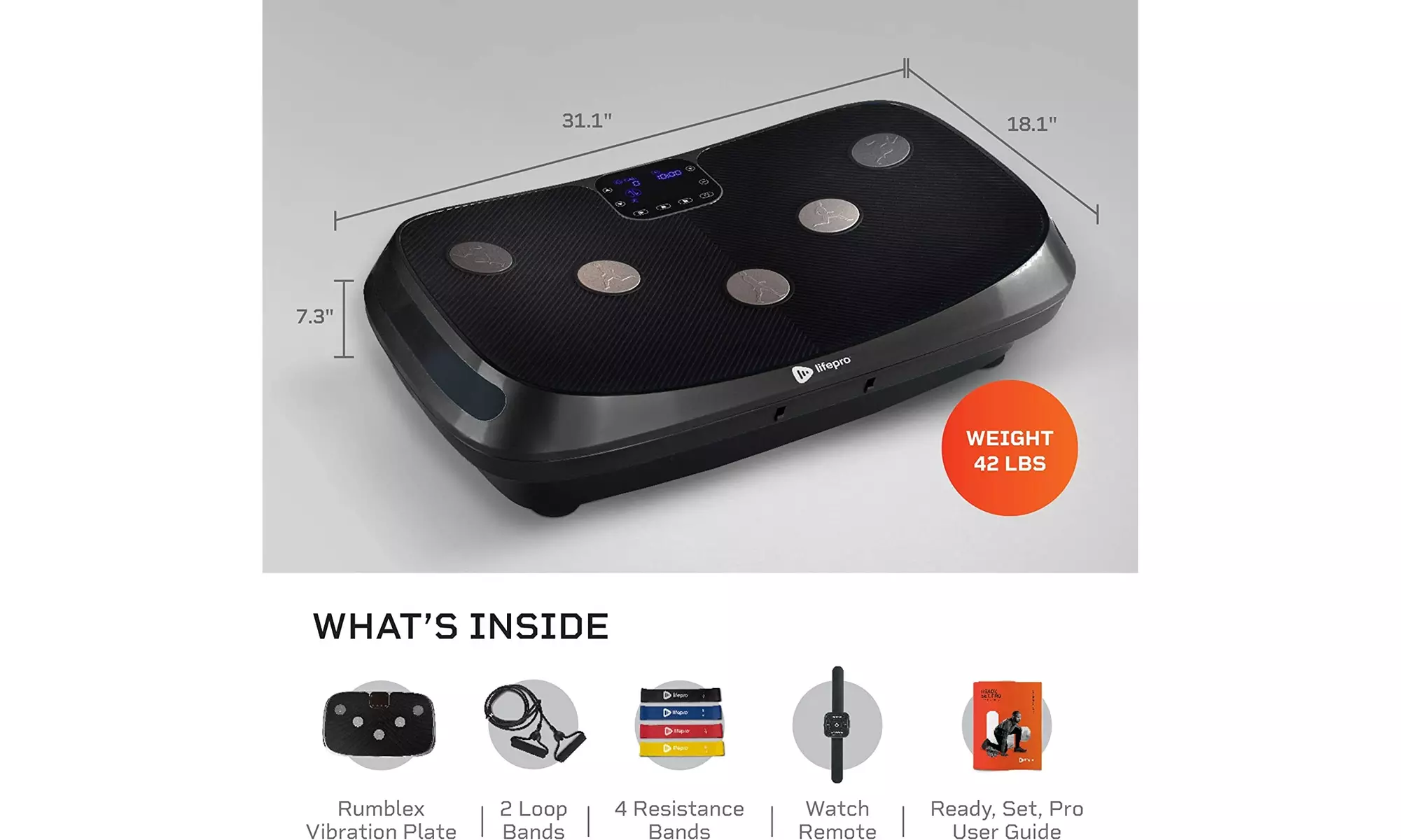 Rumblex 4D Vibration Plate Exercise Machine Black - Primary Image