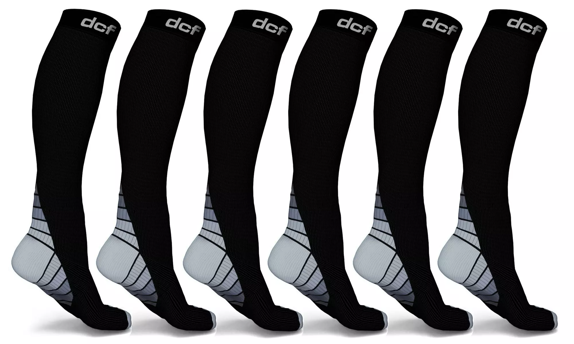 DCF Original Knee High Compression Socks (6-Pack)