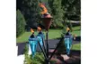 Sunnydaze Multi-Arm Outdoor Backyard Patio Torch Stand with Torches - 71-Inch - Second Medium