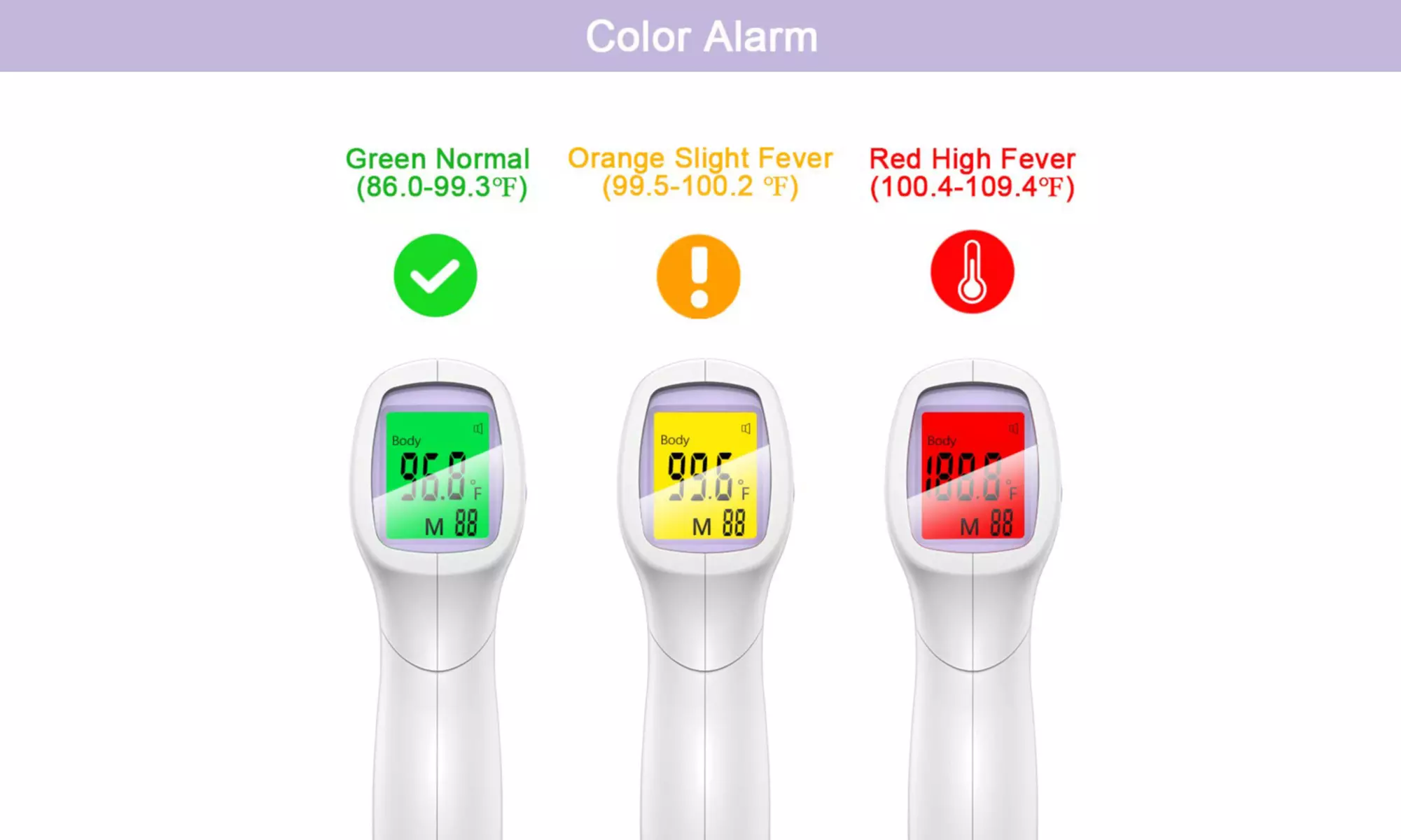 Forehead Infrared Thermometer LCD Screen Digital Non-Contact for Adult & Baby