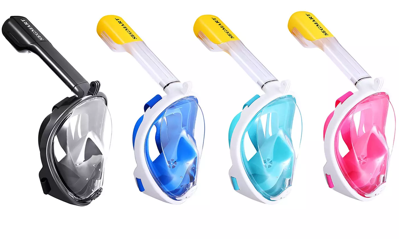 Panoramic Snorkeling Mask Full Face GoPro Compatible Snorkel Mask - Primary Image