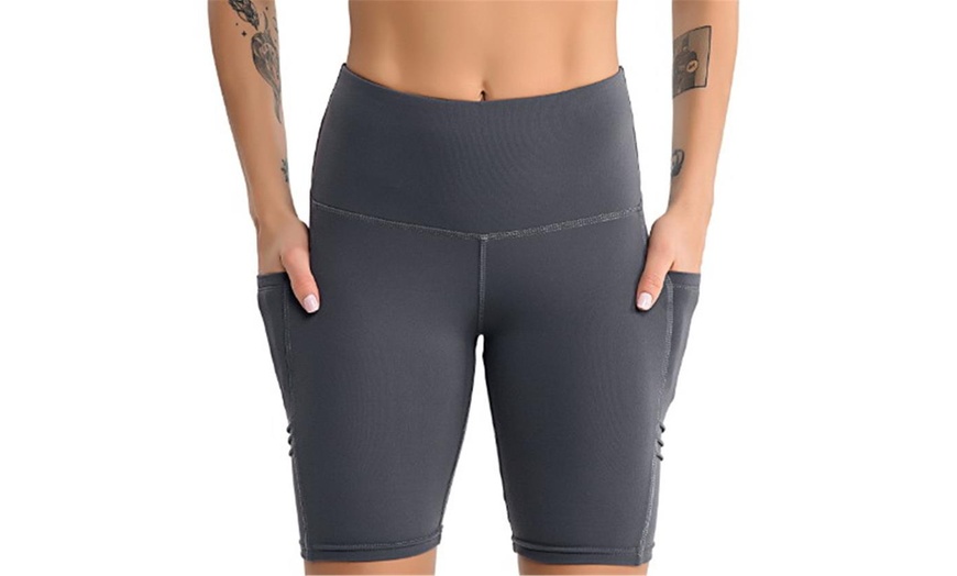 Image 4: Ladies' Yoga Shorts Sports Fitness Capris Legging Pants
