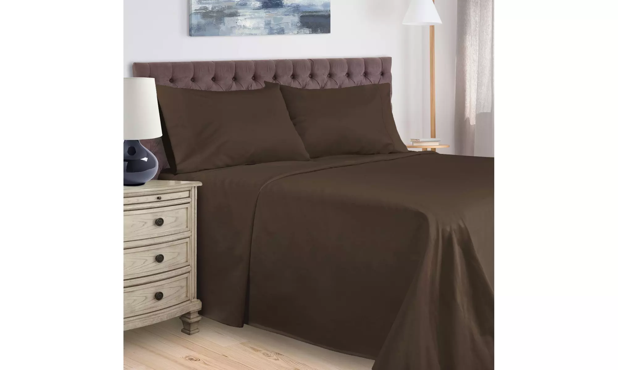 Superior Egyptian Cotton Solid Breathable 400 Thread Count Deep Pocket Sheet Set