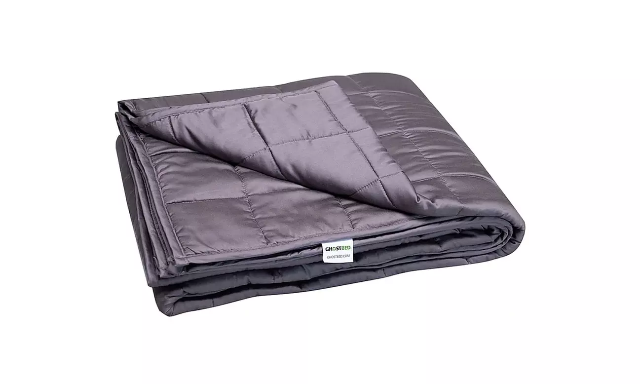GhostBed 15 lb Weighted Blanket with Premium Glass Microbead Fill - Second Medium