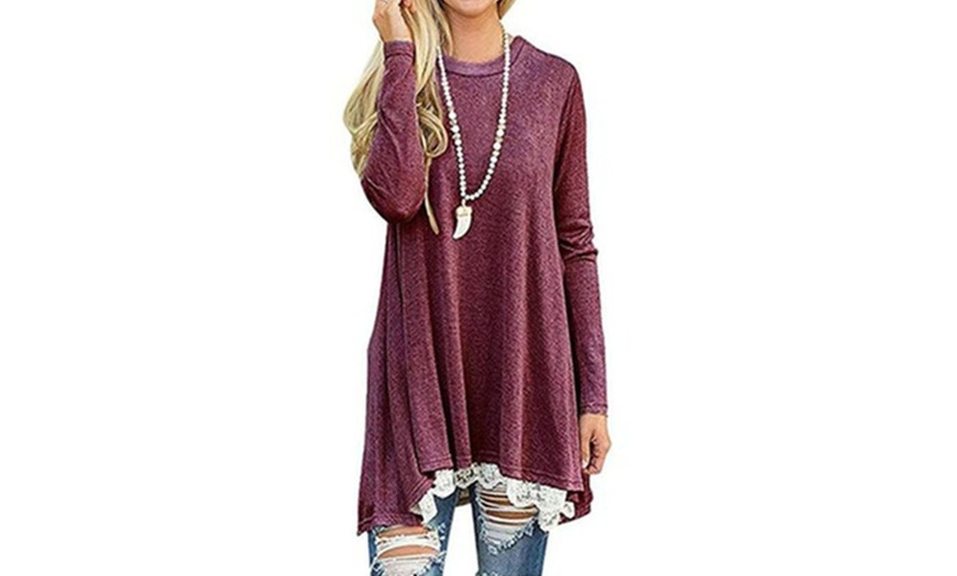 Up To 80% Off On Women's Crew Neck Long Sleeve... | Groupon Goods