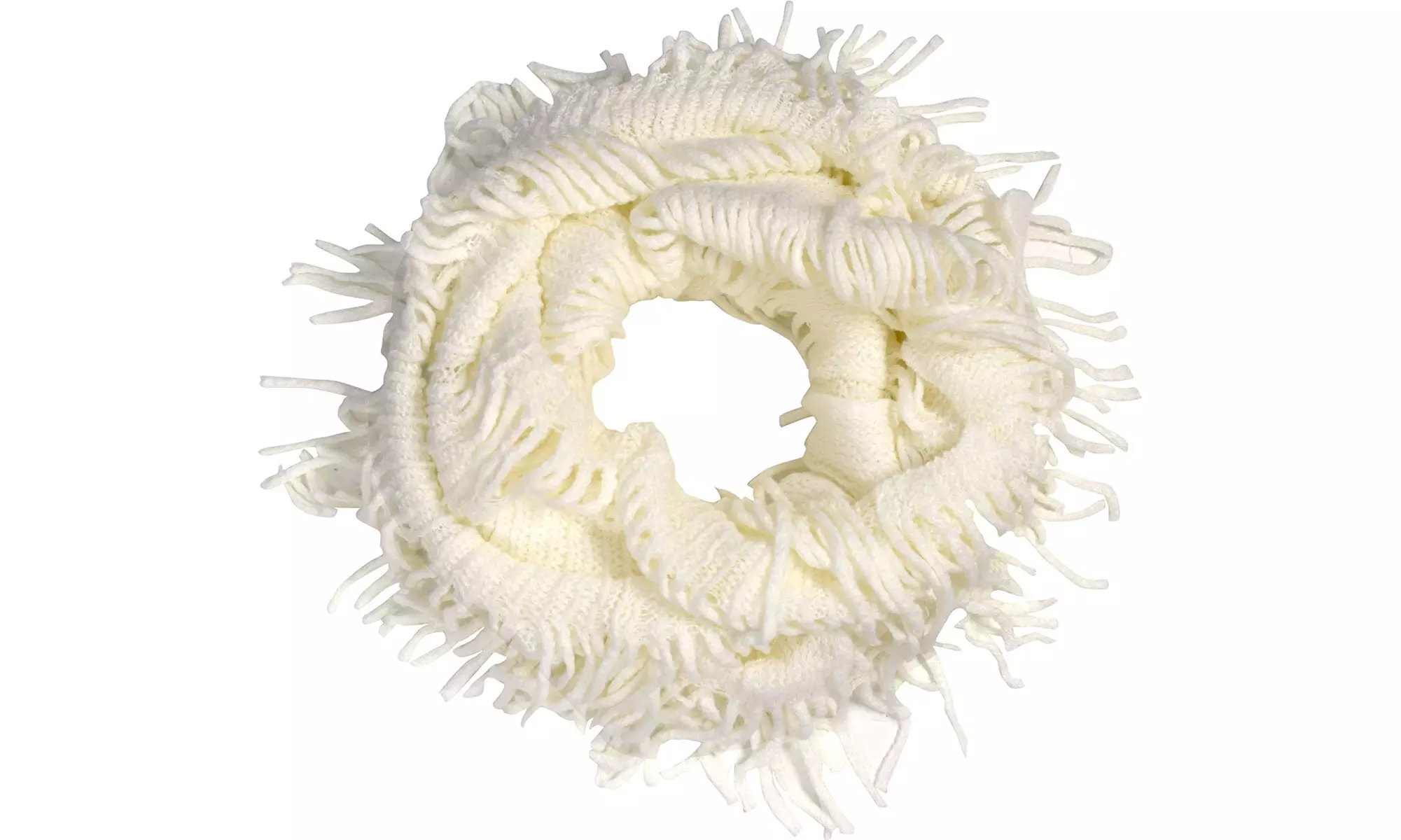 Womens Soft Thick Ribbed Stripe Winter Infinity Circle Loop Scarf - Primary Image
