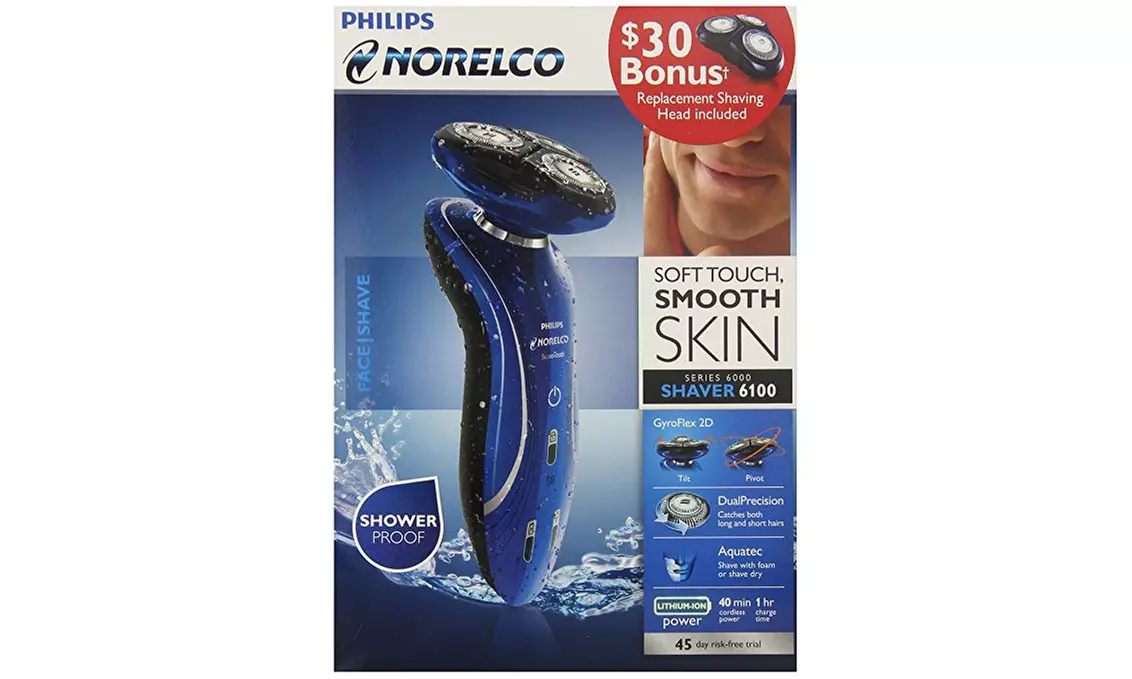 Philips Norelco   Shaver 6100 with Bonus Replacement Head - Primary Image