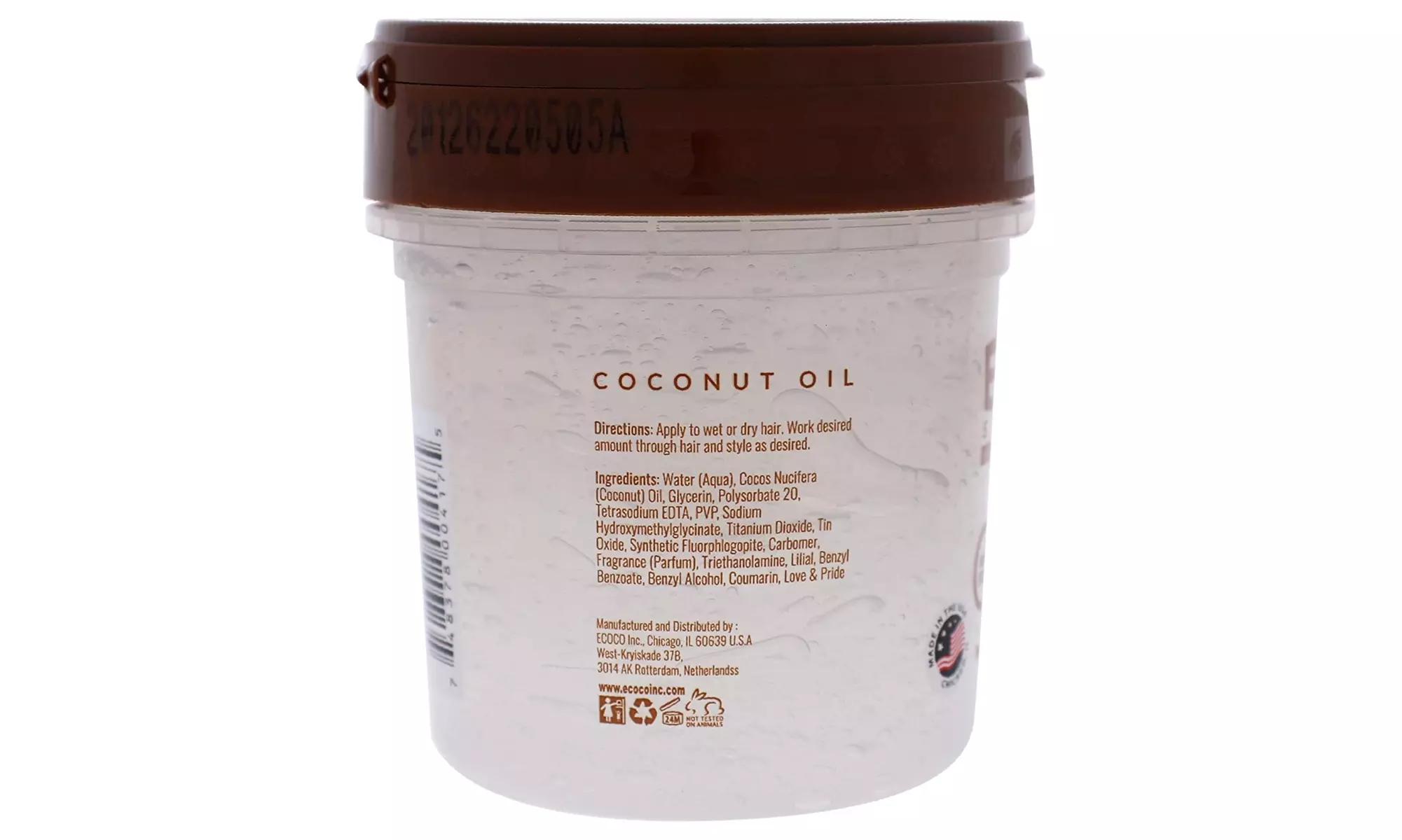Ecoco Eco Style Gel  Coconut Oil  Adds Luster And Moisturizes Hair - Second Medium
