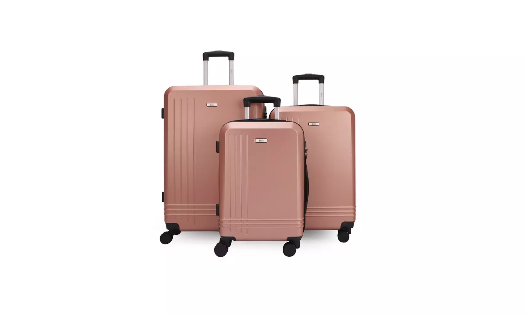 3-Piece Hardside Luggage Set with 360 Dual Spinner Wheels and Combo Lock