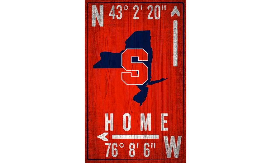 Image 39: Fan Creations NCAA Team Coordinates Sign