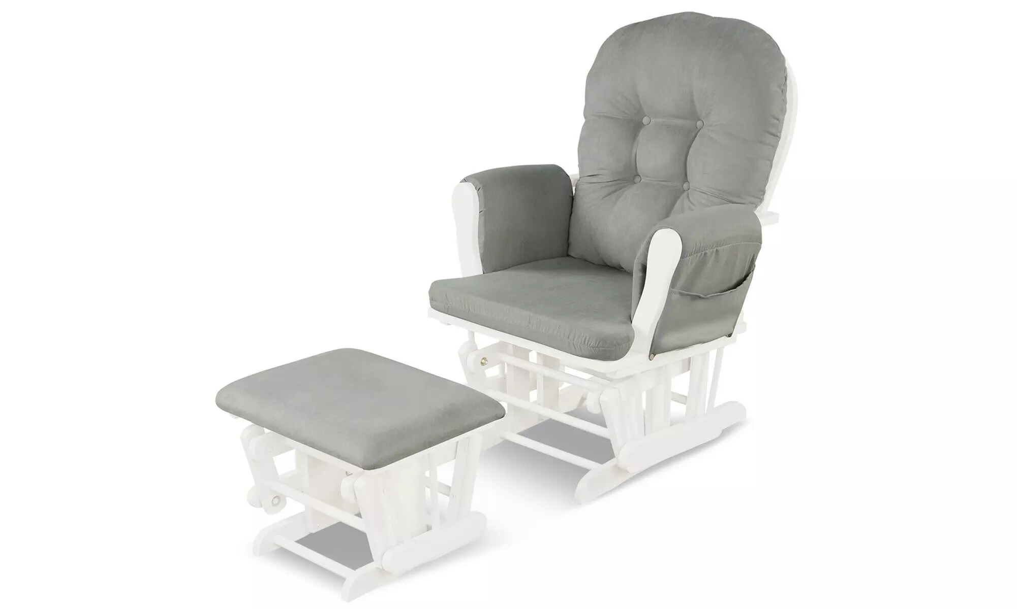 Costway Glider and Ottoman Cushion Set Wood Baby Nursery Rocking Chair - Primary Image