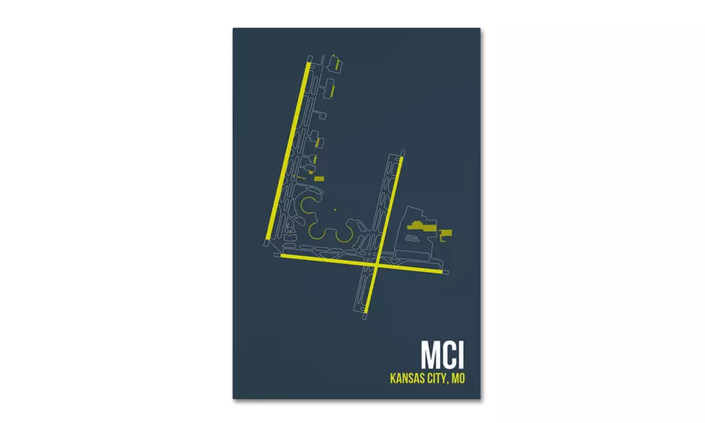08 Left 'MCI Airport Layout' Canvas Art - Primary Image
