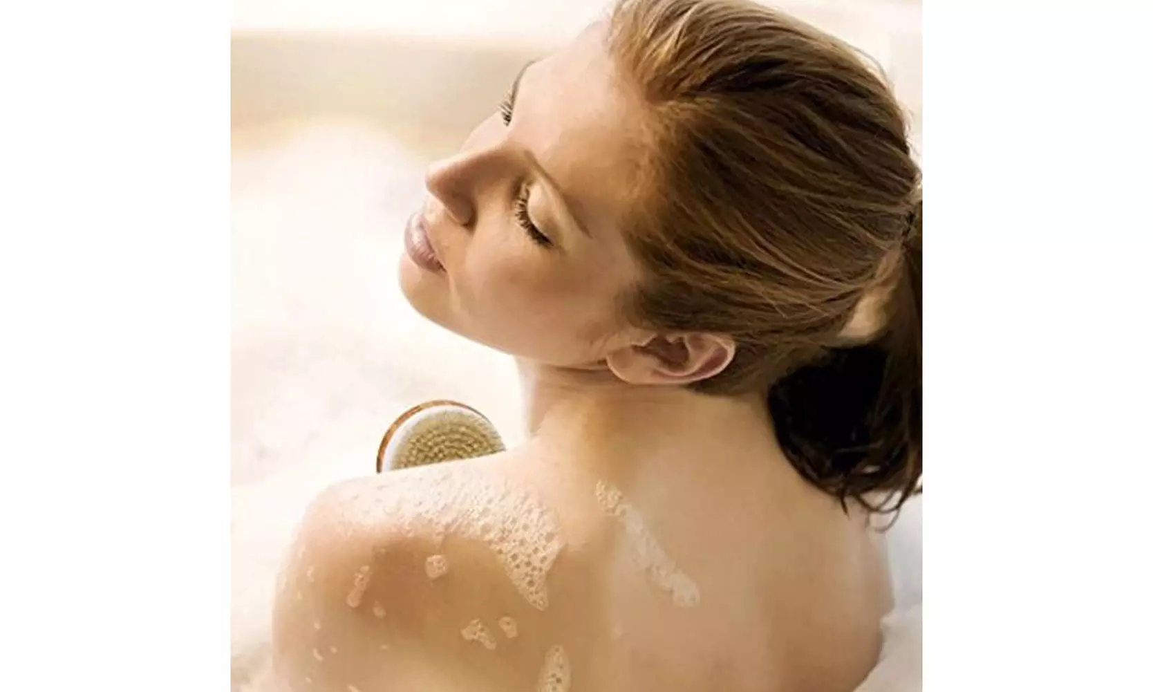 US 1-2 Natural Bristle Wooden Bath Shower Brush Spa Back Body Dry Skin Scrubber