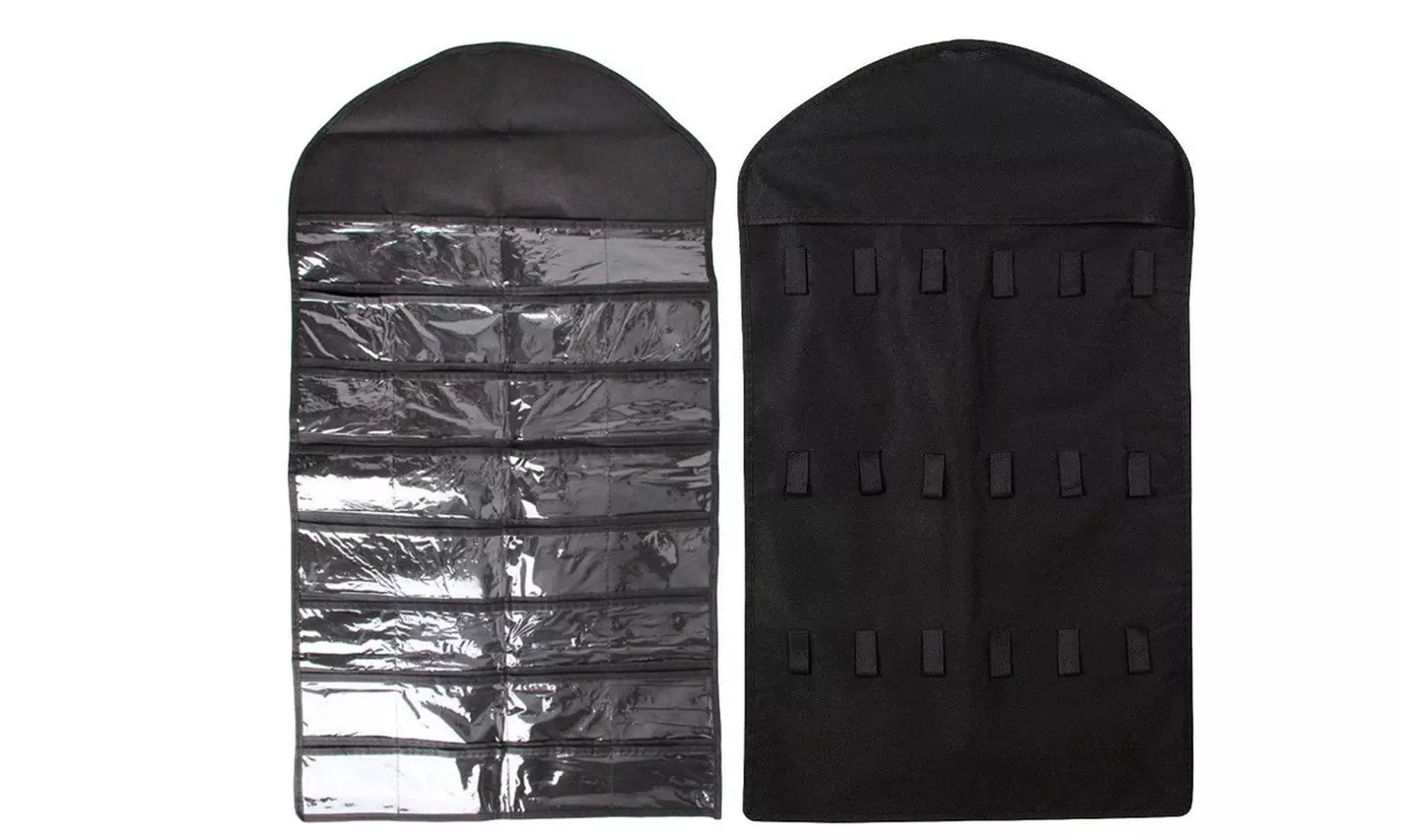 Closet Hanging Jewelry Organizer Hanger Necklace Storage Bag Travel Display Case - Primary Image