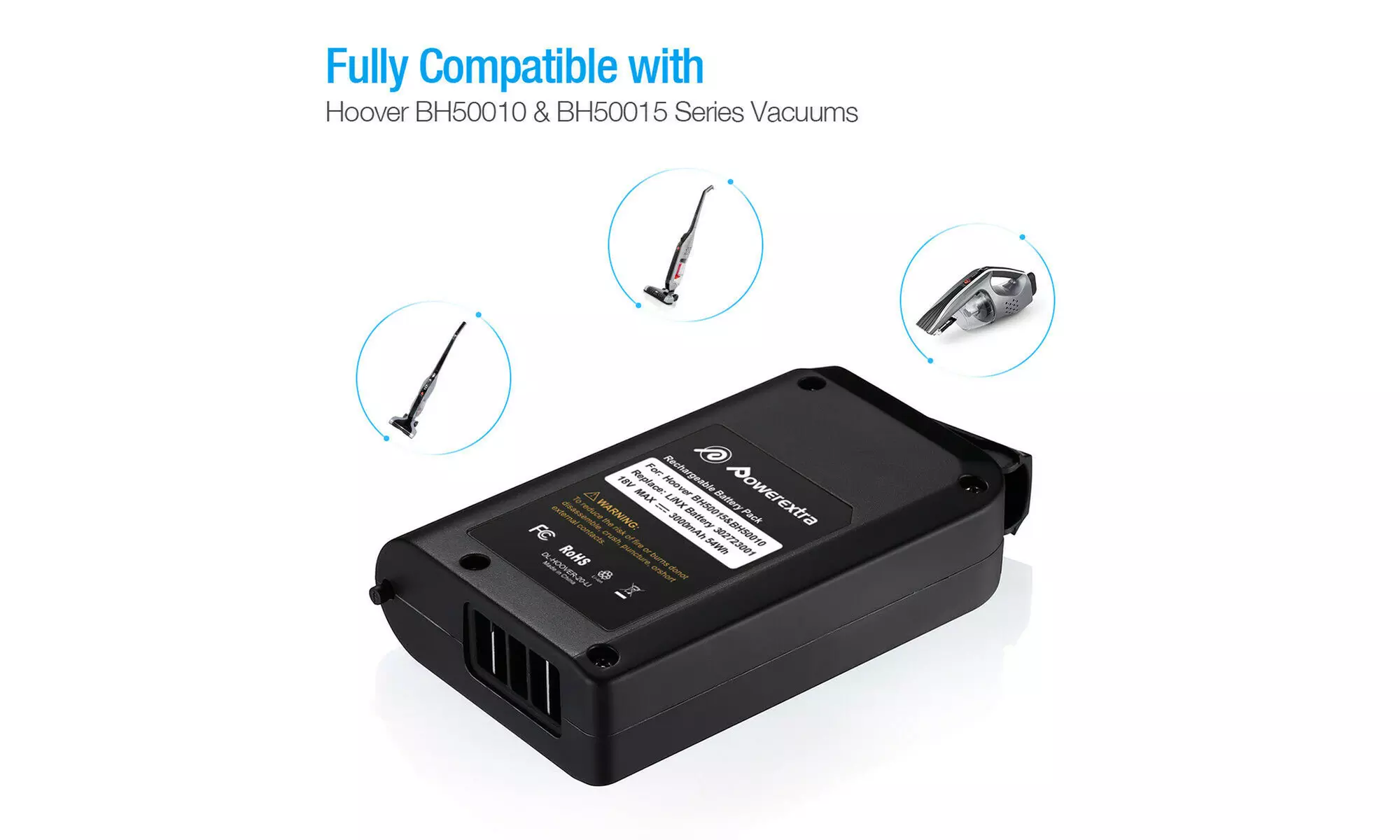 18V 3000mAh Li-ion Battery For Hoover LiNX 302723001 BH50015 BH50010 BH50000 - Second Medium