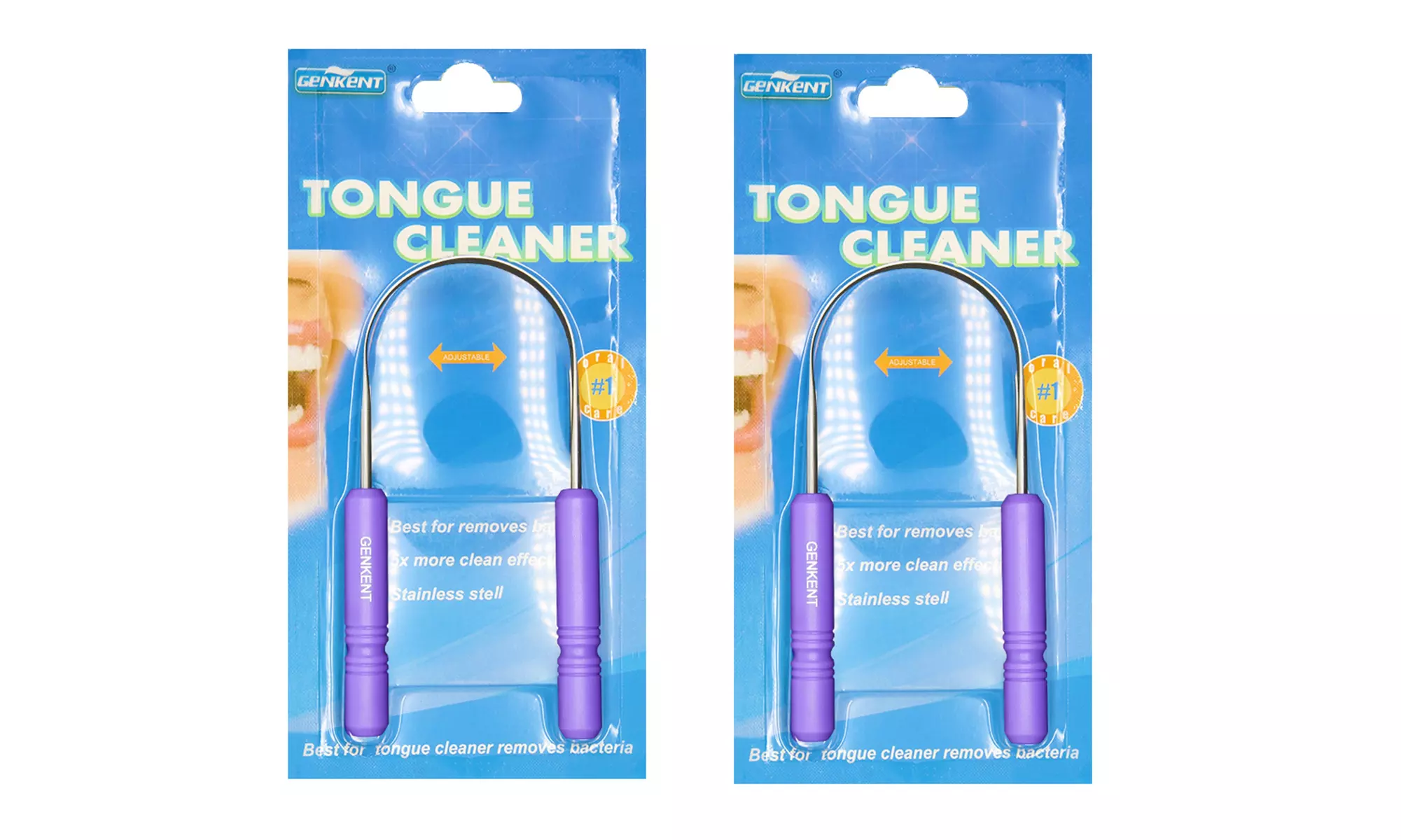 2/4/8 pcs Tongue Scraper Reduce Bad Breath Tongue Cleaners for Oral Care - Primary Image