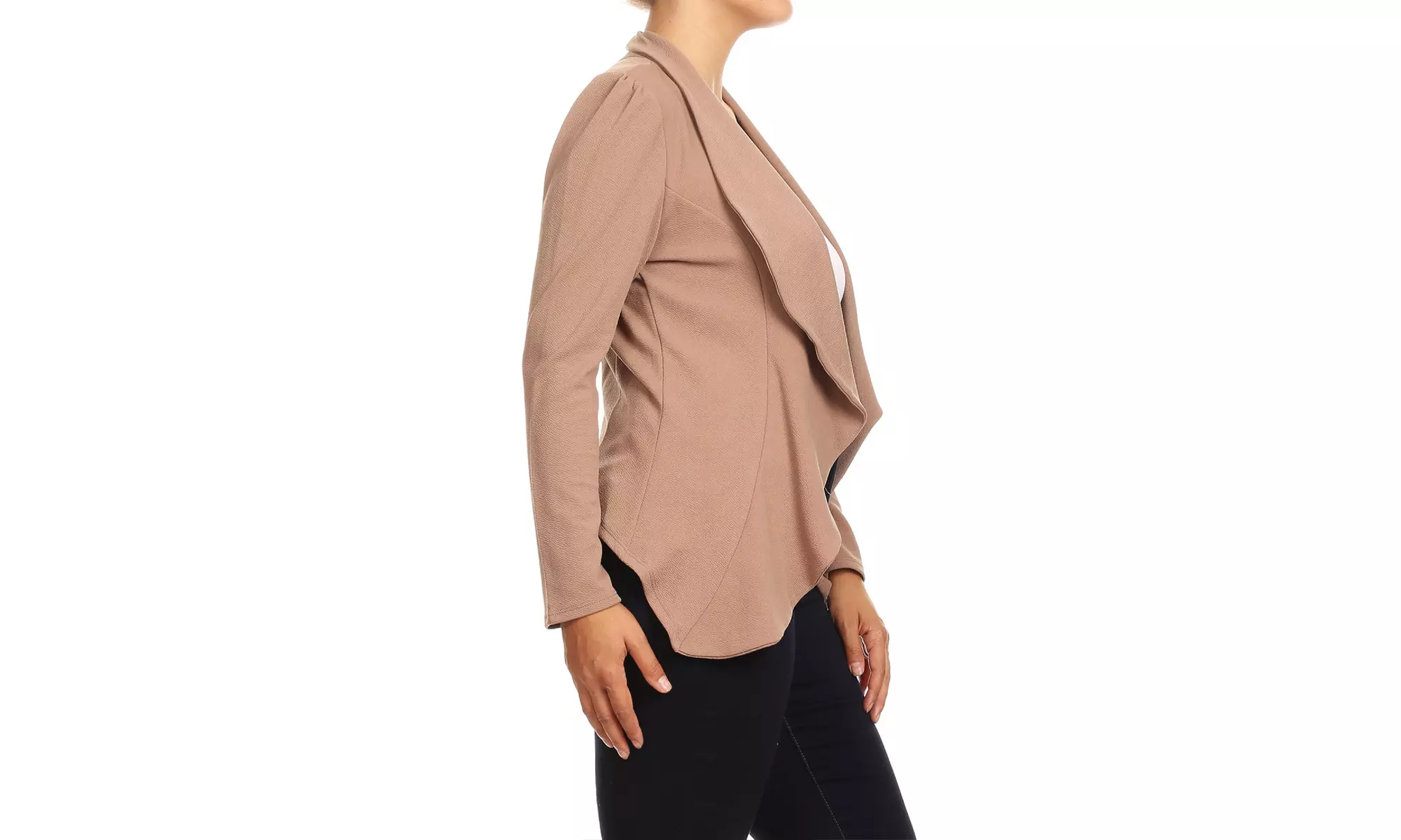 Women's Solid Plus Size Long Sleeves Blazer Jacket