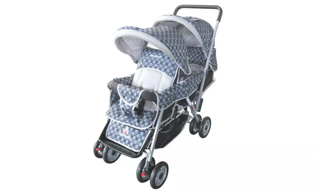 AmorosO 43483 Black Deluxe Double Stroller - Primary Image