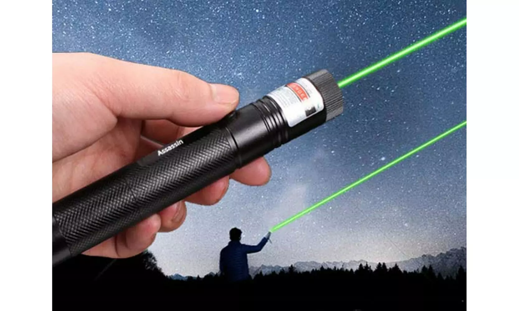 US Stock Green Laser Pointer Pen 532nm Astronomy Adjustable Lazer Visible Beam - Primary Image