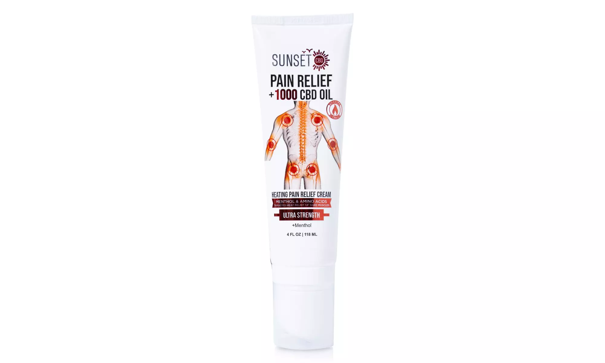 Sunset CBD Pain Relief Cream with Organic CBD & Menthol