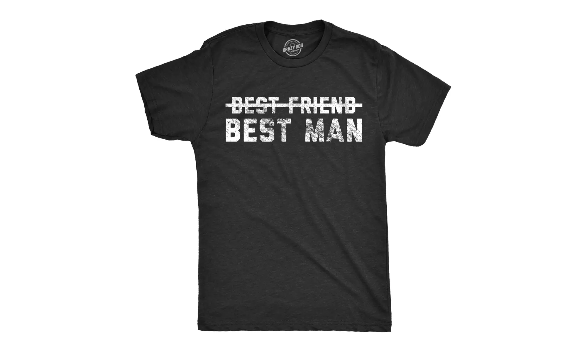 Mens Best Friend Best Man T shirt Funny Wedding Groomsman Bachelor Party Tee - Primary Image