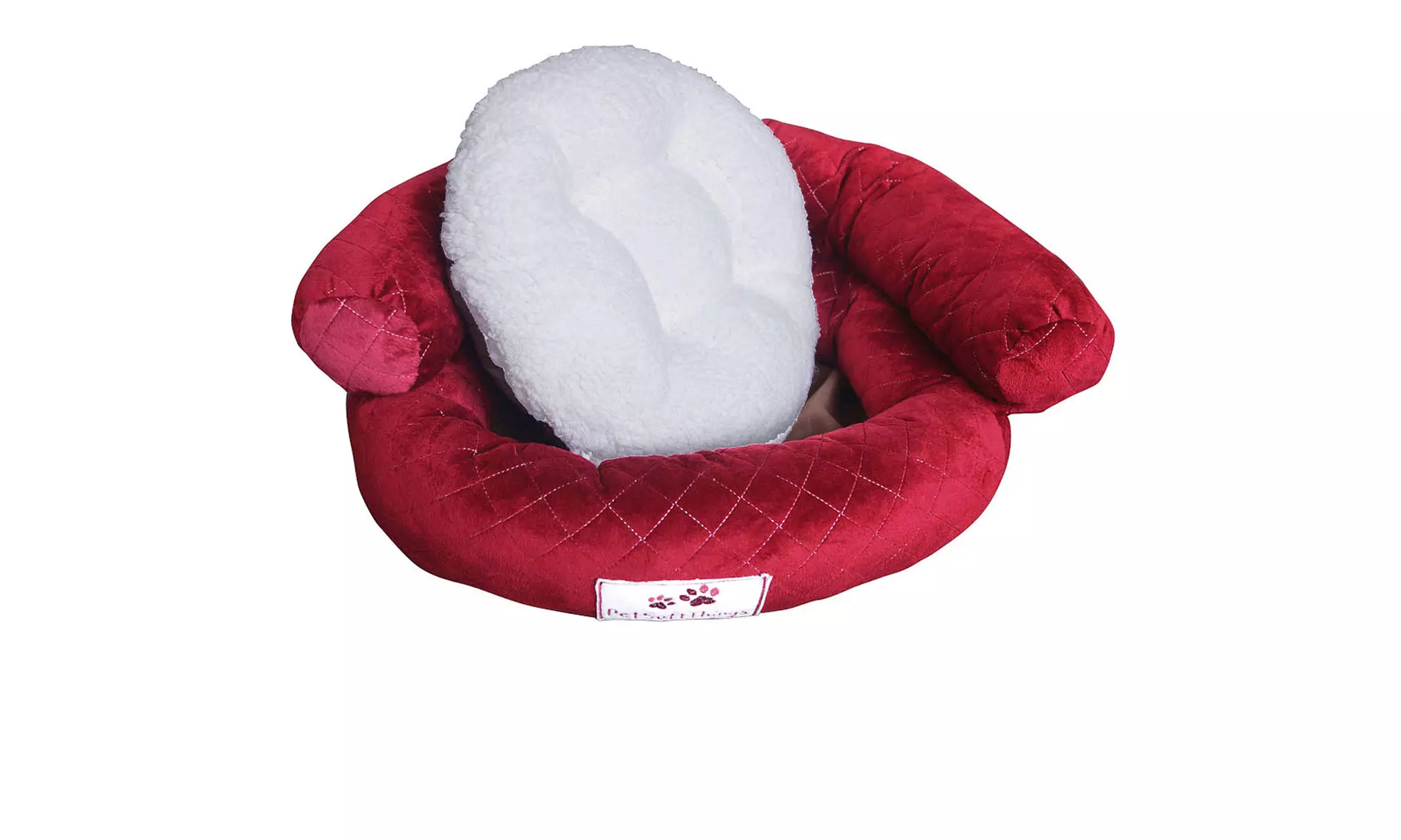 Small Dog Bed Plush Fluffy Soft Warm Calming Small Dog Puppy Kitten Cat Pet Bed