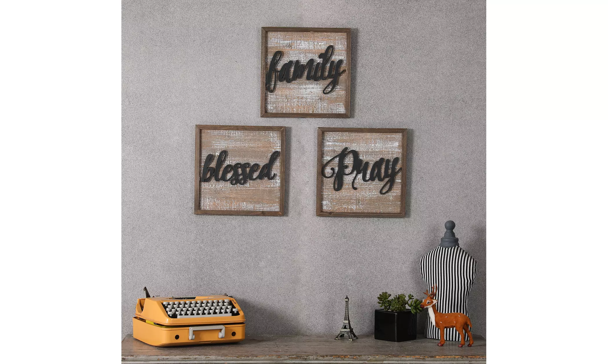Set of 3 Motivational Wooden Art main image 0