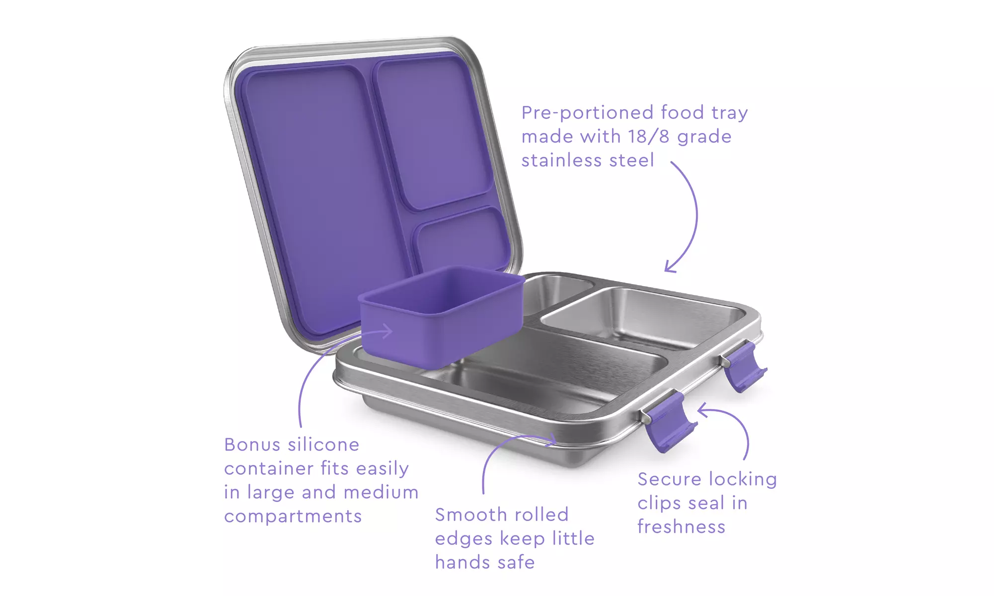 Bentgo Kids Stainless Steel Leak-Resistant Lunch Box