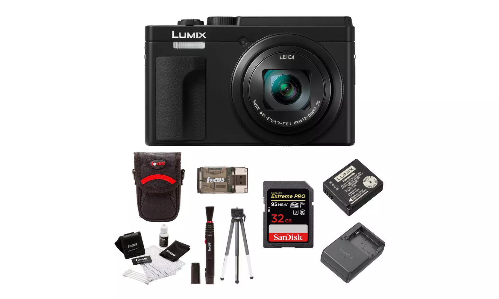 Panasonic LUMIX ZS80 Travel Zoom Lens Digital Camera (Black) Bundle - Primary Image