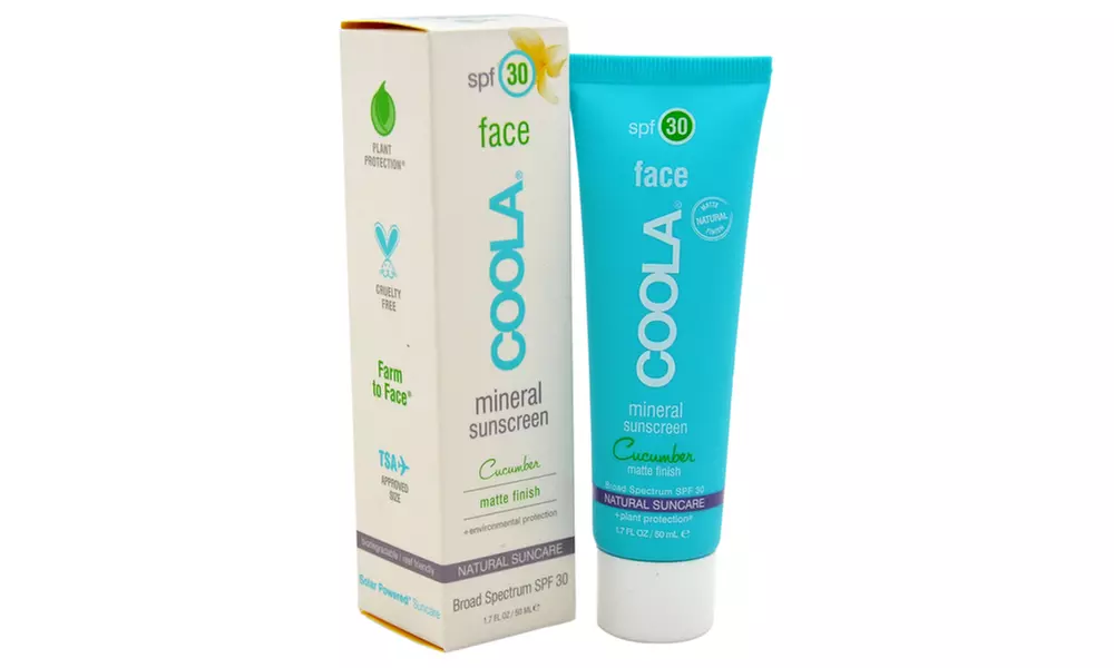 Coola Mineral Face Sunscreen Matte Finish SPF 30 - Cucumber Sunscreen - Second Medium