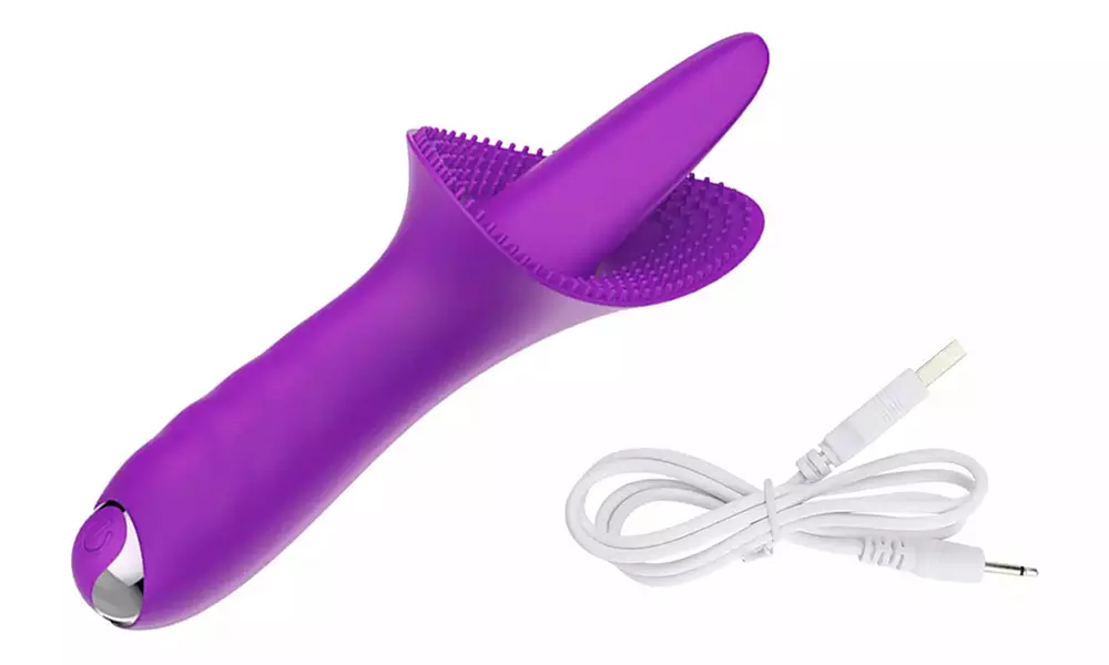 10 Frequency G spot Simulator Tongue Strong Vibrator Wand - Second Medium