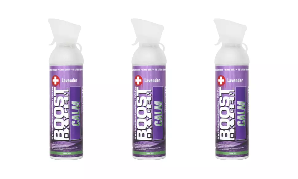 Boost Oxygen Calm, Lavender Relaxing Aroma - 95% Pure Oxygen - 3 Pack - 10L Each - Primary Image