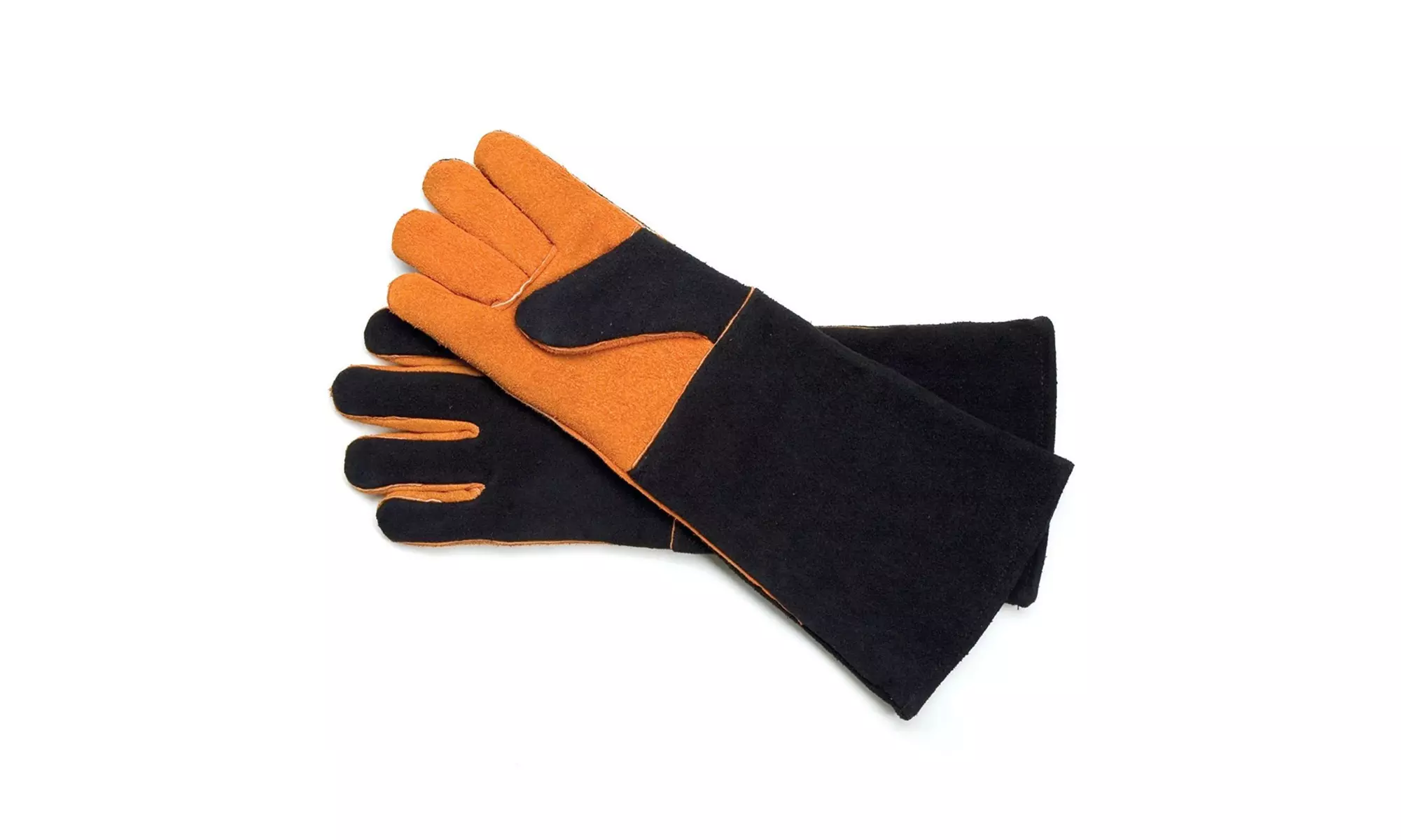 Steven Raichlen Best of Barbecue Extra-Long Suede Glove Set - Primary Image