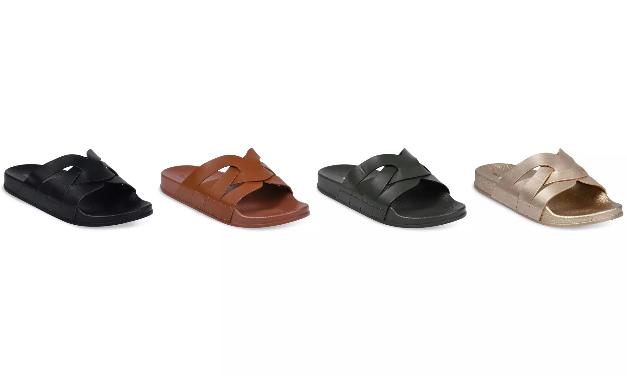 Gaahuu Wommes braided criss cross pool slide footbed sandal - Primary Image