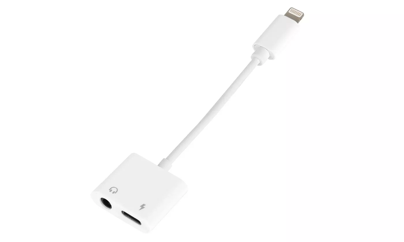 iMounTEK 2-In-1 3.5mm Headphone Adapter Charger Audio Splitter Dongle Adapter - Second Medium