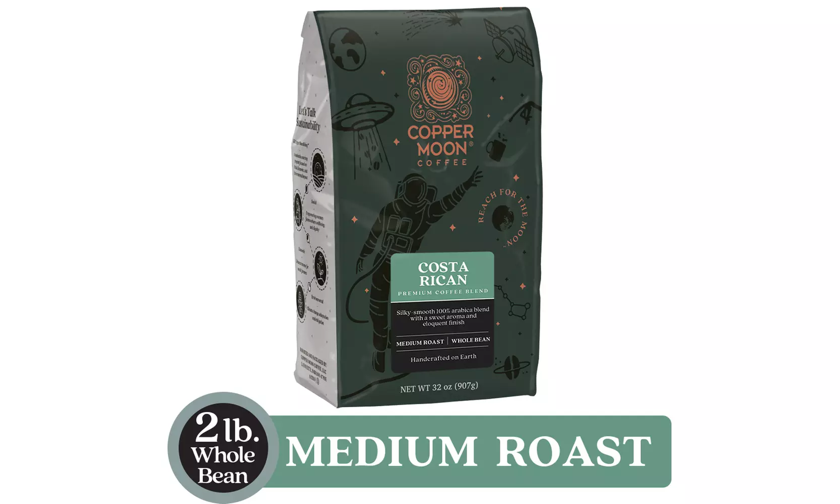 Copper Moon Coffee Costa Rican Blend Whole Bean 2 lbs - Primary Image
