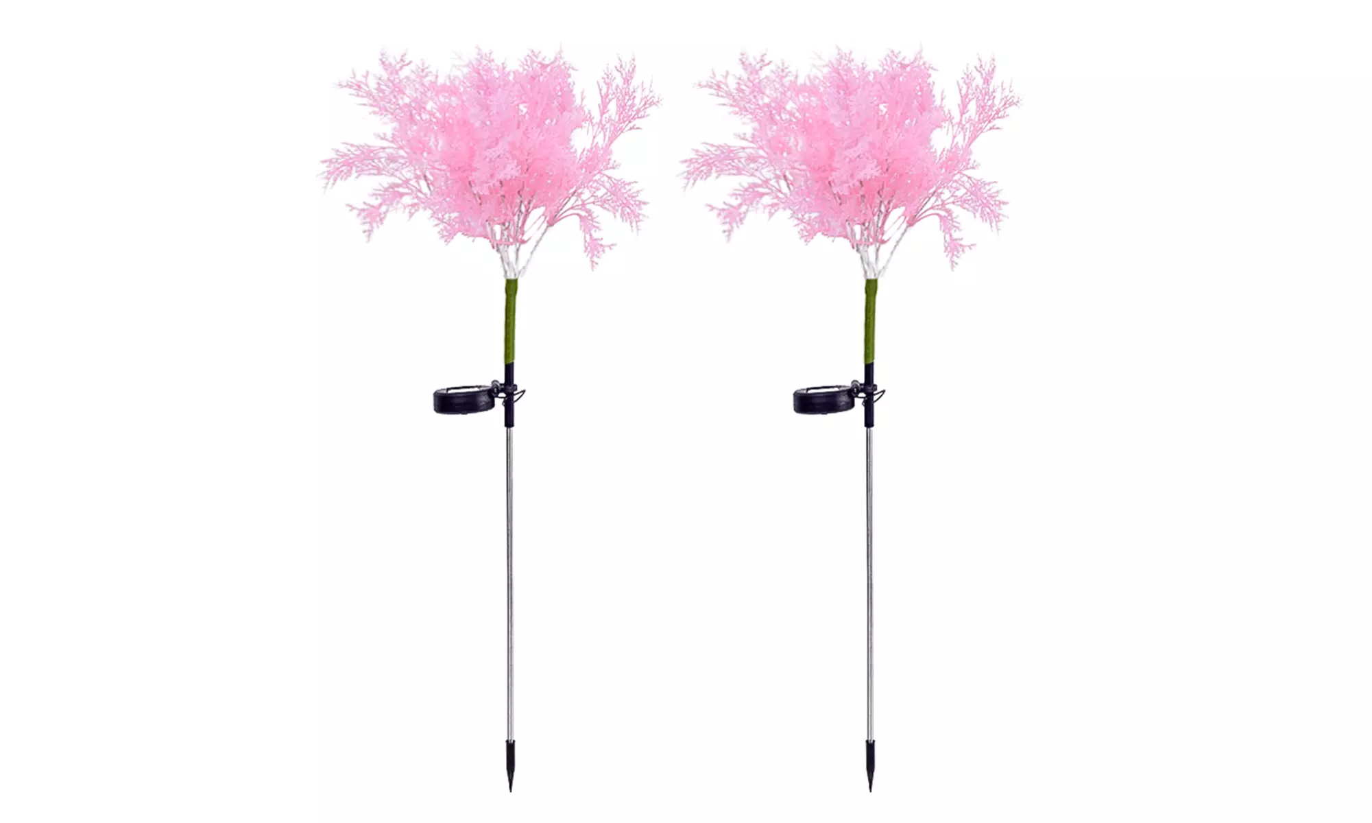 2 Pack Solar Lights Outdoor Solar Flower Lights Solar Stake Garden Decor Lights - Second Medium