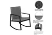 3 PCS Outdoor Patio Rocking Furniture Chairs Set with Glass Coffee Table  - Second Medium
