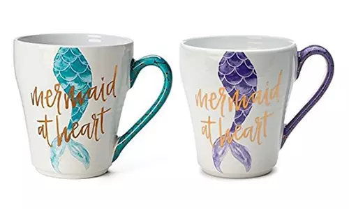 Tri-Coastal Design - Ceramic Coffee Mug - Mermaid at Heart - Primary Image