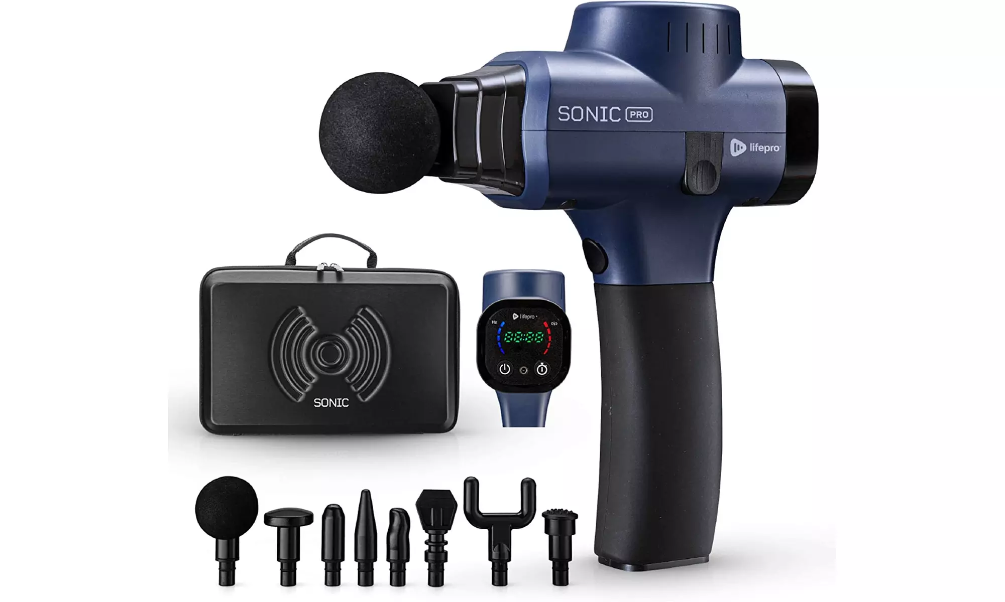 LifePro Sonic Pro Percussion Massage Gun-Deep Massager Device for Pain Relief - Primary Image