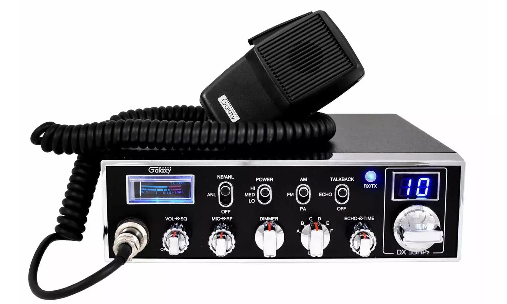 Galaxy DX33HP2 50 Watts 10 Meter Radio with Talk Back & Echo - Primary Image